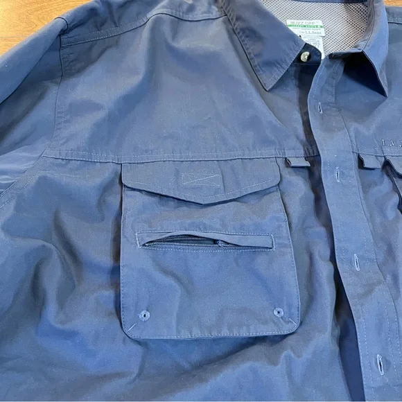 L.L. Bean Buzz Off Insect Shield Gray Button Up light weight Jacket size XXL Reg - Picture 8 of 14